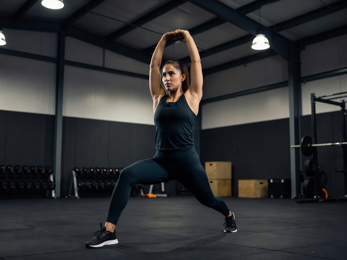 Athlete preparing for a training session in a focused indoor sports environment