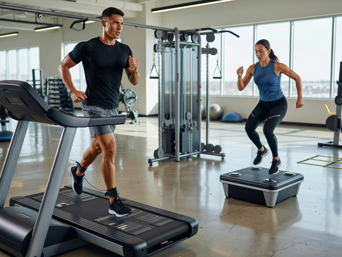 Sports training equipment in use, representing sensor-supported movement sessions