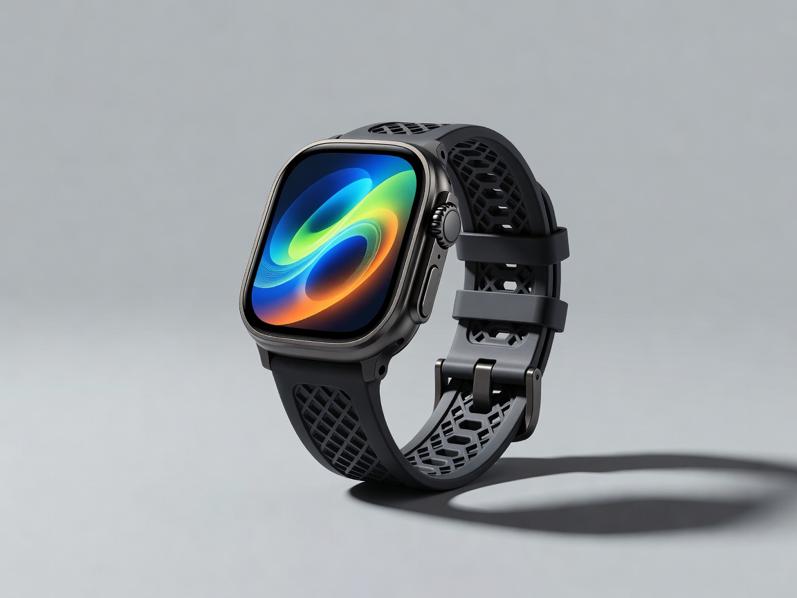Watch photographed on a neutral studio surface as a sports technology editorial visual